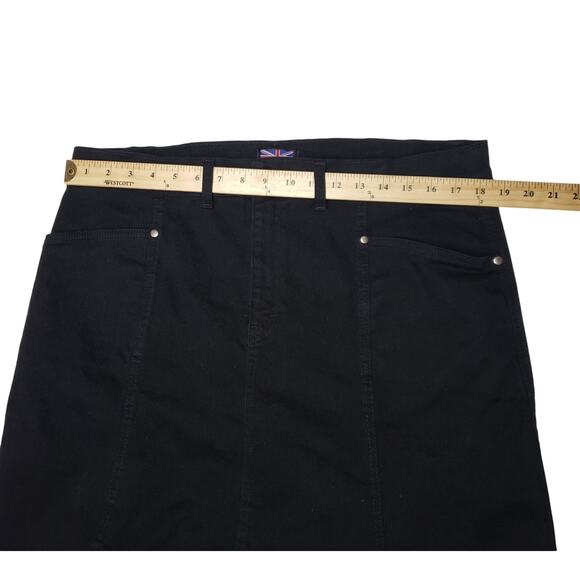 Vintage 90s Ice Cool Denim Maxi Skirt Plus Sz 20/EU 38 Made in UK Grunge Retro - Picture 5 of 11